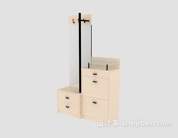 鞋柜3d模型下载