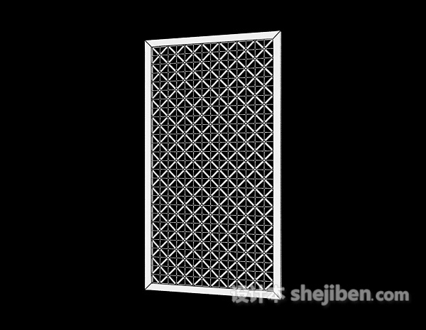 屏风隔断3d模型下载