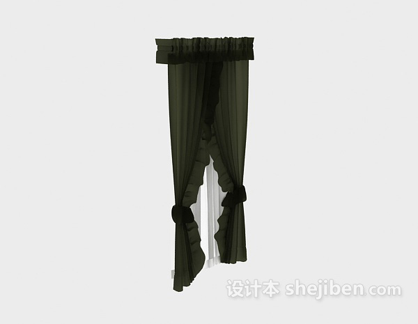 纱质窗帘图片3d模型下载