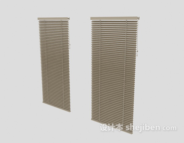 木质百叶窗3d模型下载