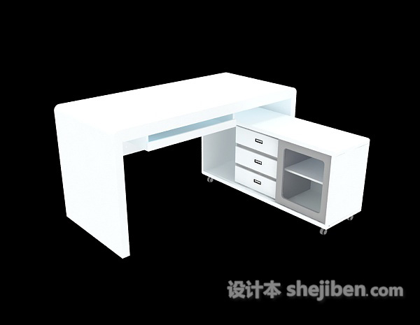 电脑书桌3d模型下载