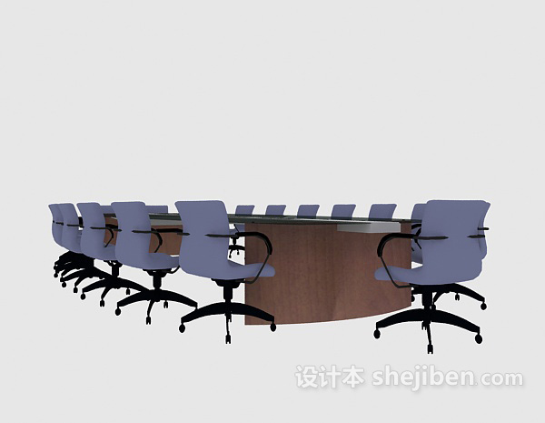 会议桌3d模型下载