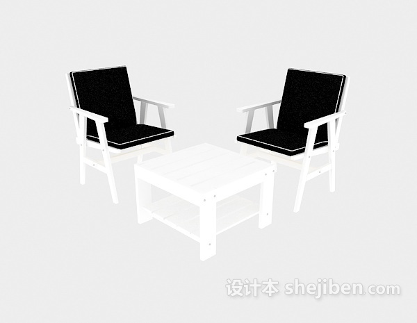 桌椅组合3d模型下载