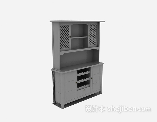 古典中式酒柜633d模型下载