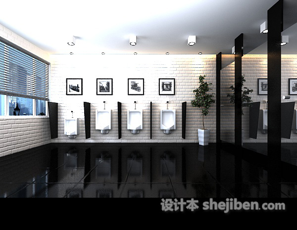 公装厕所3d模型下载