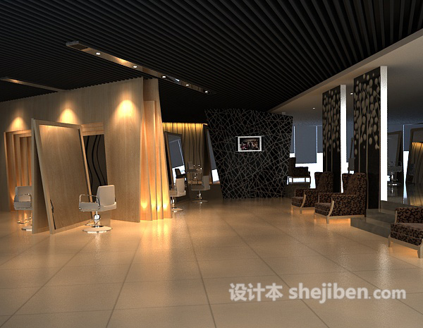 现代休闲会所3d模型下载