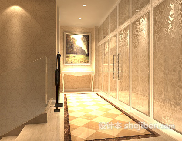 酒店过道库免费3d模型下载