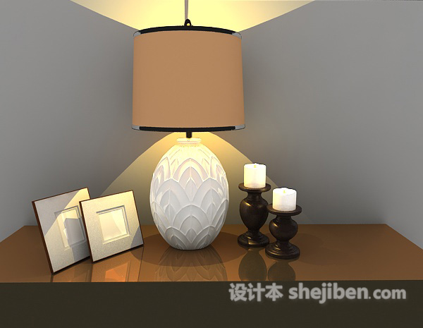 台灯3d模型下载
