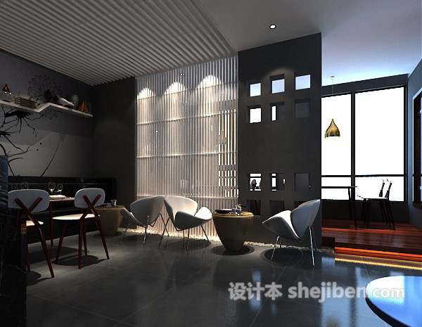 主题餐厅3d模型下载