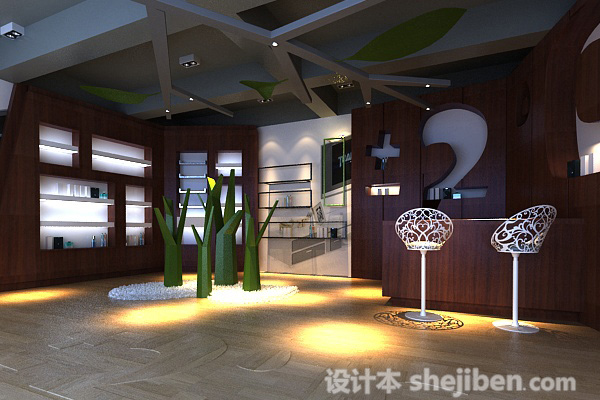商务展厅3d模型下载
