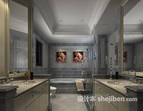 卫生间3d模型下载