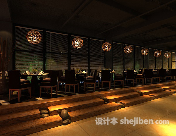 中餐厅3d模型下载