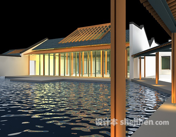 室外建筑3d模型下载