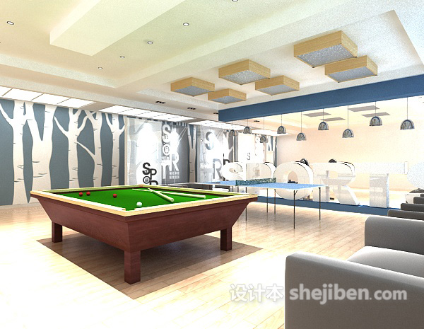 高级运动会所3d模型下载