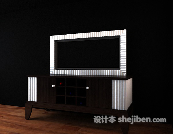 酒柜3d模型下载