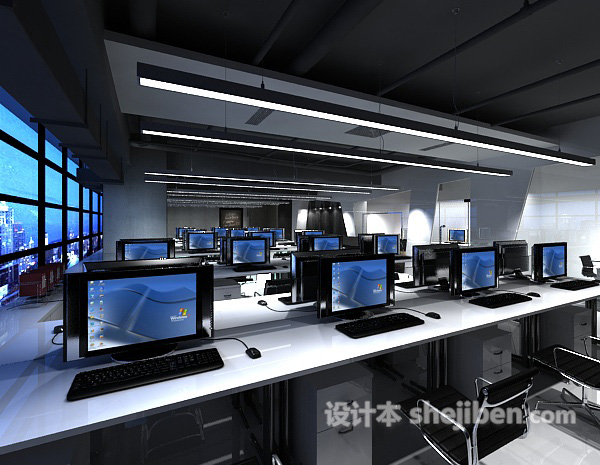 网吧3d模型下载