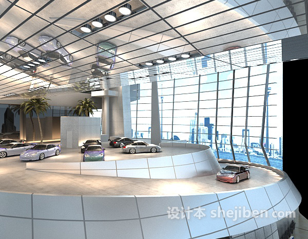 车展展厅3d模型下载