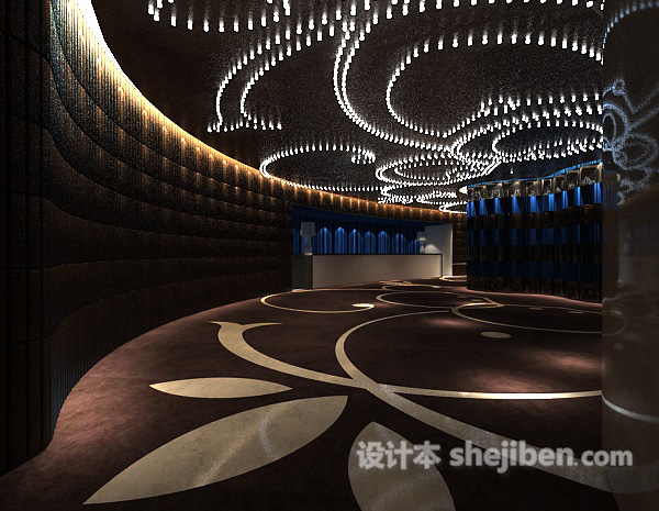 公司大堂前台3d模型下载