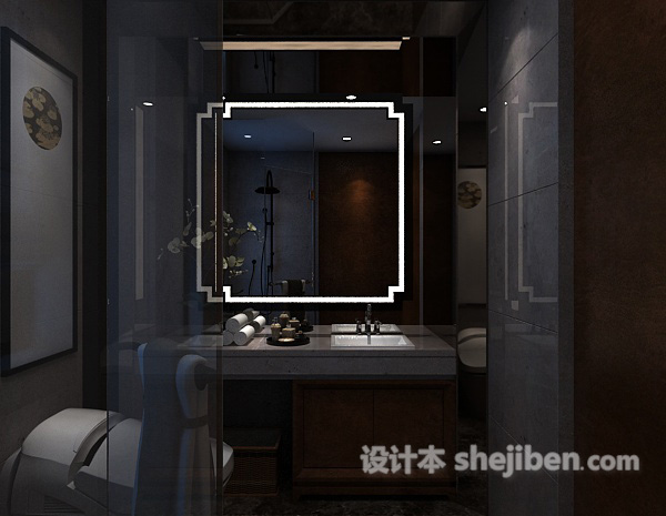 卫生间3d模型下载