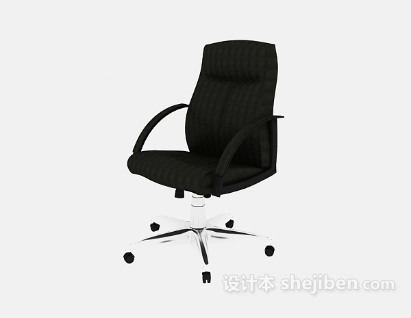 黑色普通办公椅3d模型下载