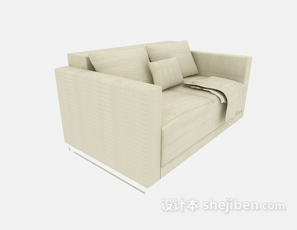 简约双人沙发3d模型下载