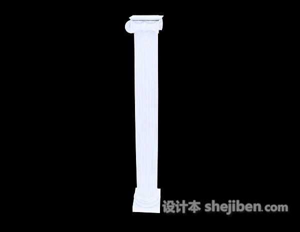大理石建筑柱子3d模型下载