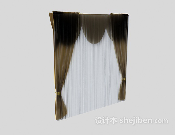 简约家居窗帘3d模型下载