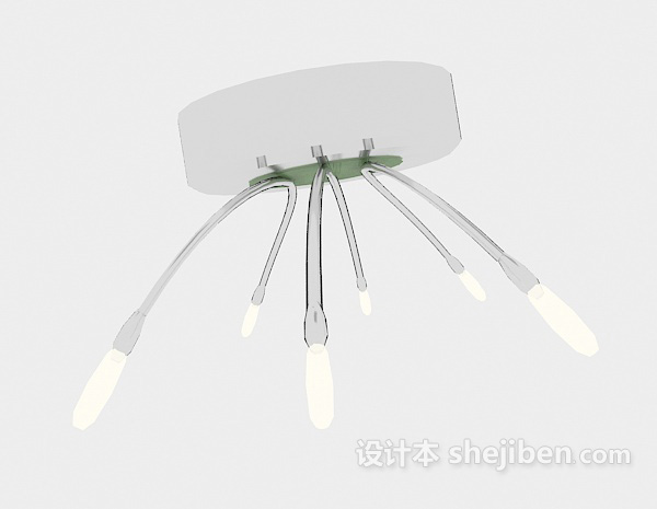 家居八爪吸顶灯3d模型下载