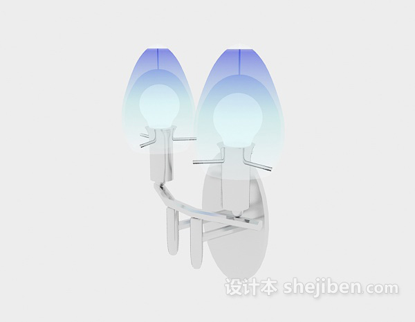 紫色家居壁灯3d模型下载