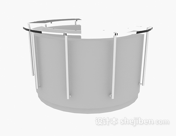 接待吧台3d模型下载
