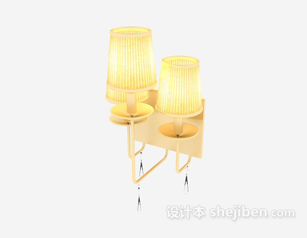 黄色家居风格壁灯3d模型下载