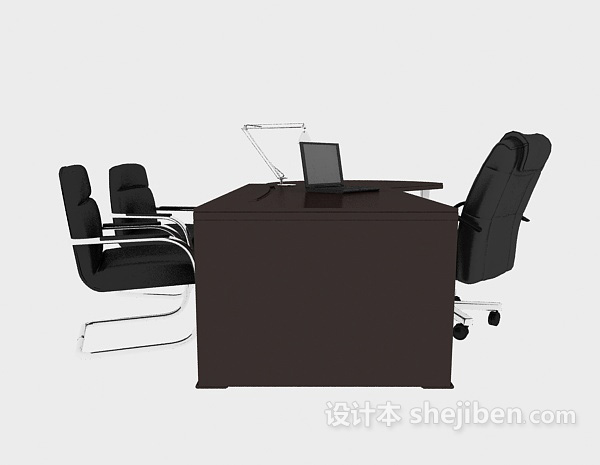 领导办公桌3d模型下载