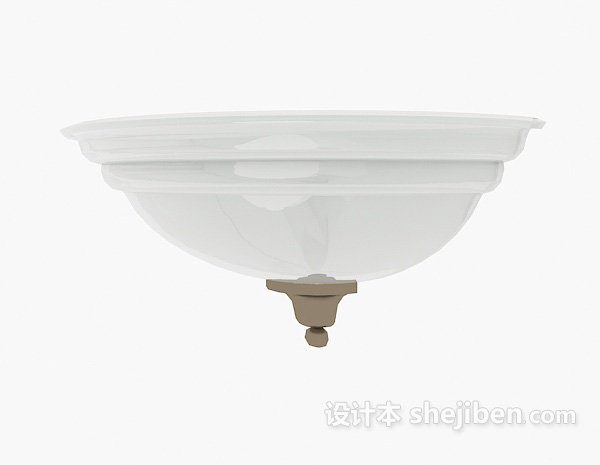 欧式风格吸顶灯3d模型下载