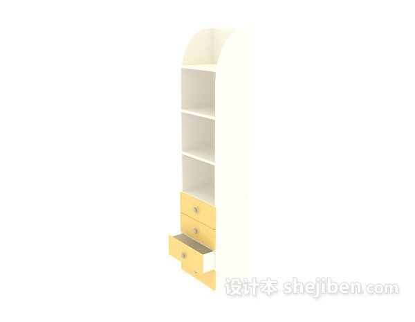 浅色家居抽屉柜3d模型下载