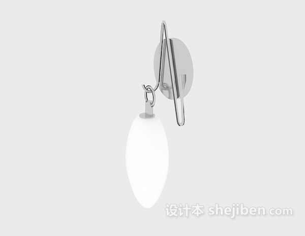 白色简约壁灯3d模型下载