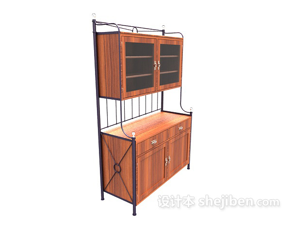 简约家居橱柜3d模型下载