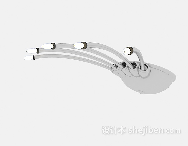 个性八爪吸顶灯3d模型下载