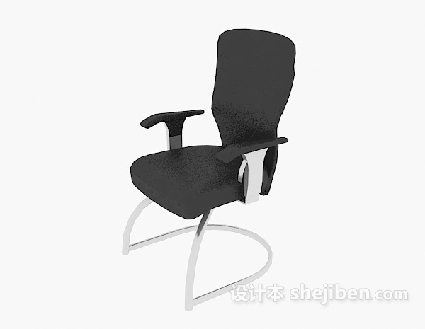 黑色现代简约办公椅3d模型下载