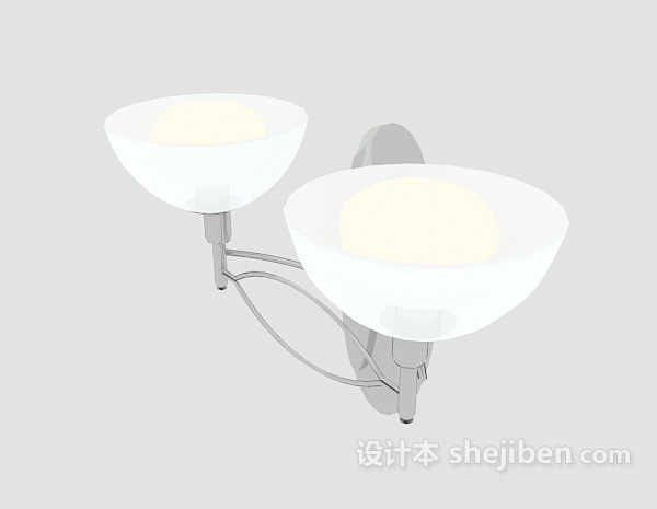 简约壁灯3d模型下载