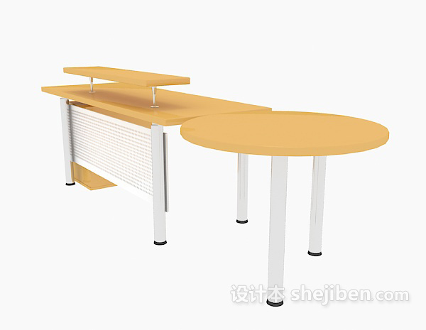 现代风格简约办公桌3d模型下载