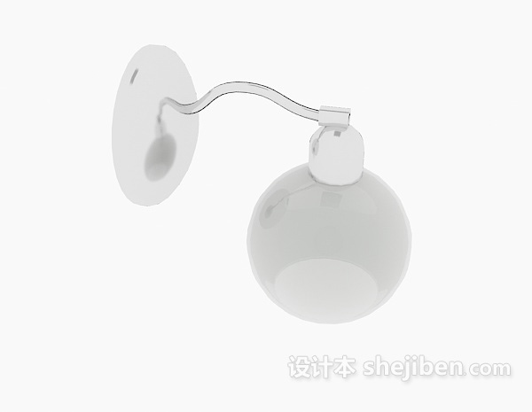 圆形壁灯3d模型下载
