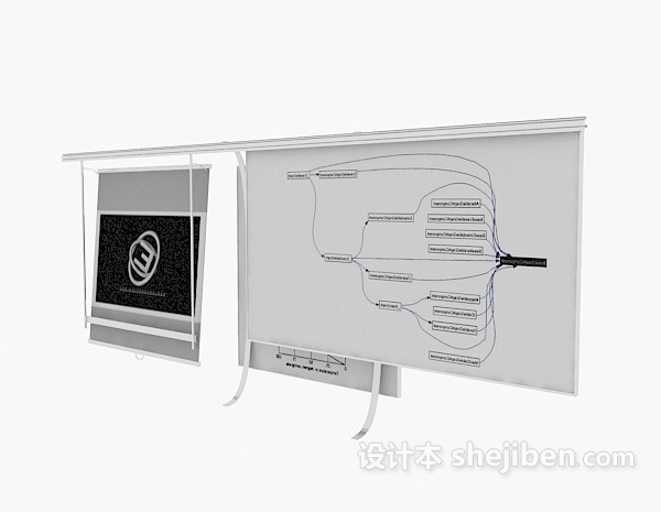 投影显示屏3d模型下载