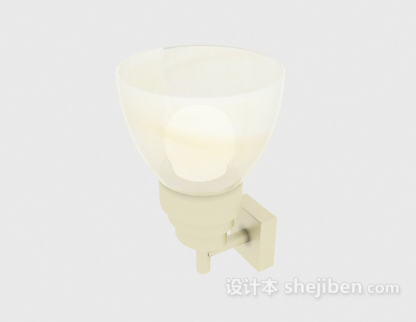 浅色欧式壁灯3d模型下载