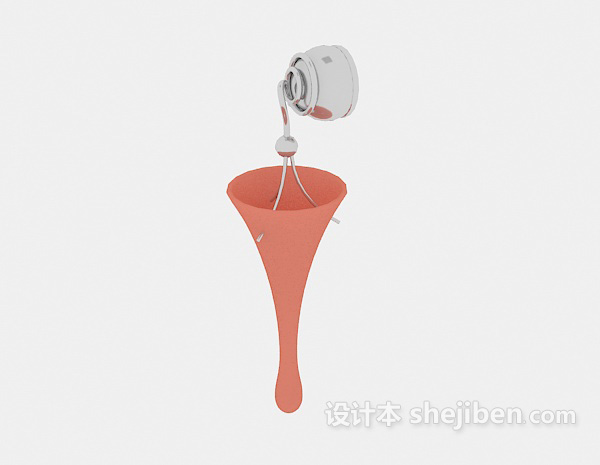 悬挂式壁灯3d模型下载