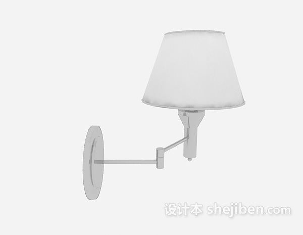 白色壁灯3d模型下载