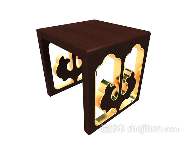 欧式简约方桌3d模型下载