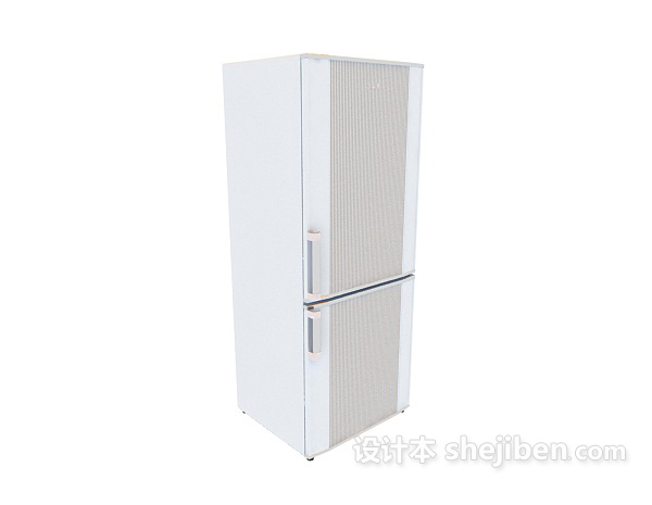 白色家居冰箱3d模型下载