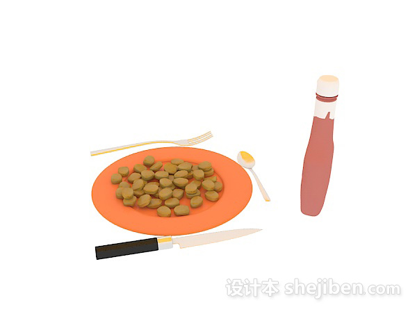 碗碟用具3d模型下载
