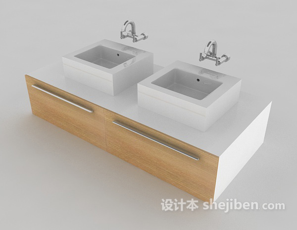 家居简约洗手池3d模型下载
