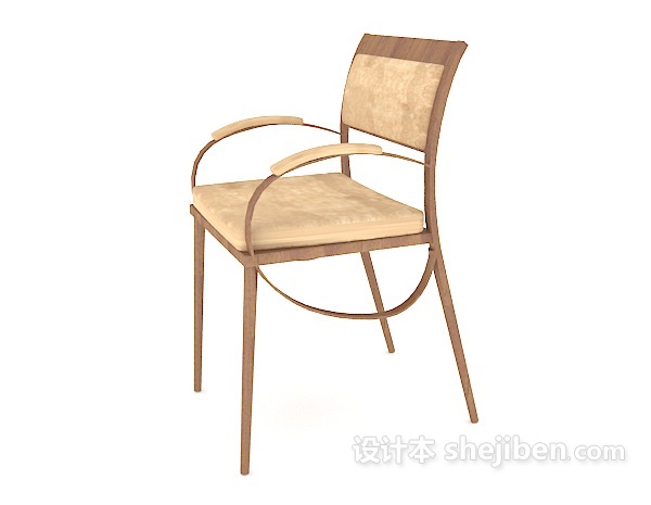 简约木质家居椅3d模型下载